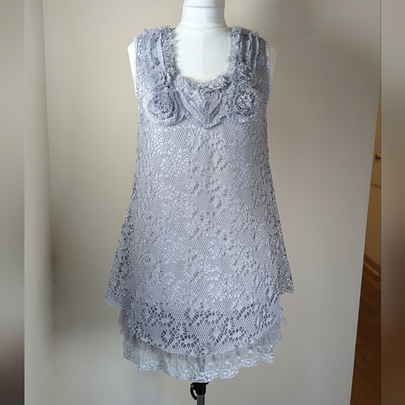 Tops - Boho Romantic Lace & Tulle Tunic 🌸 (Size L)